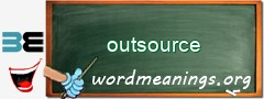 WordMeaning blackboard for outsource